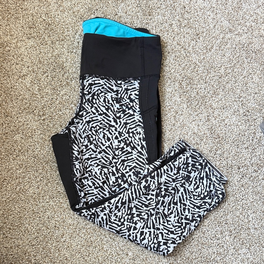 lululemon athletica Black and White Patterned Leggings